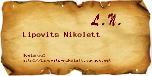 Lipovits Nikolett névjegykártya