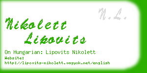 nikolett lipovits business card